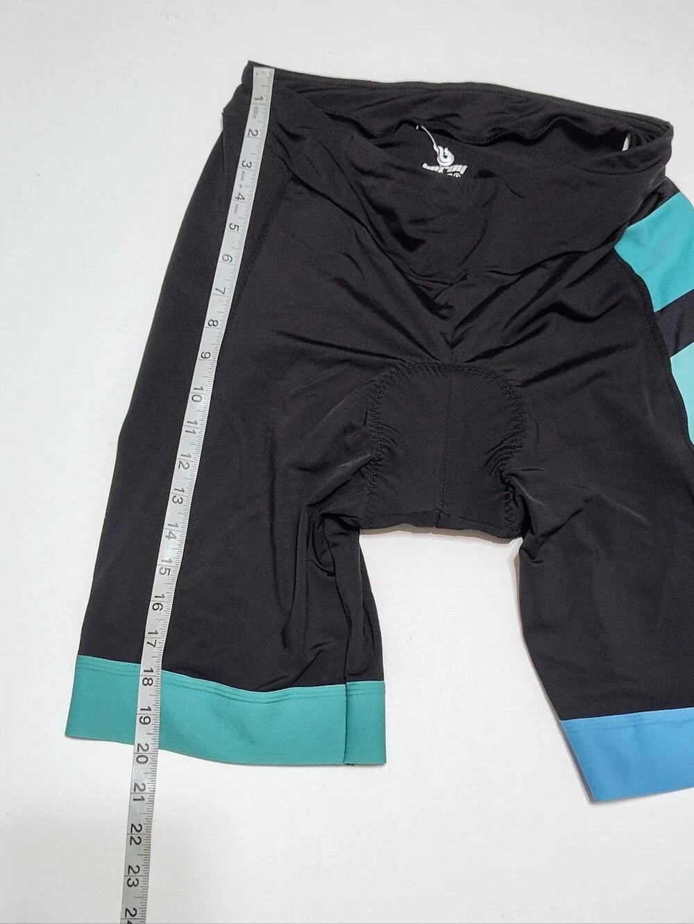 BEROY Women's 2XL Padded Black Cycling Shorts Blue Colorblock New With Tags
